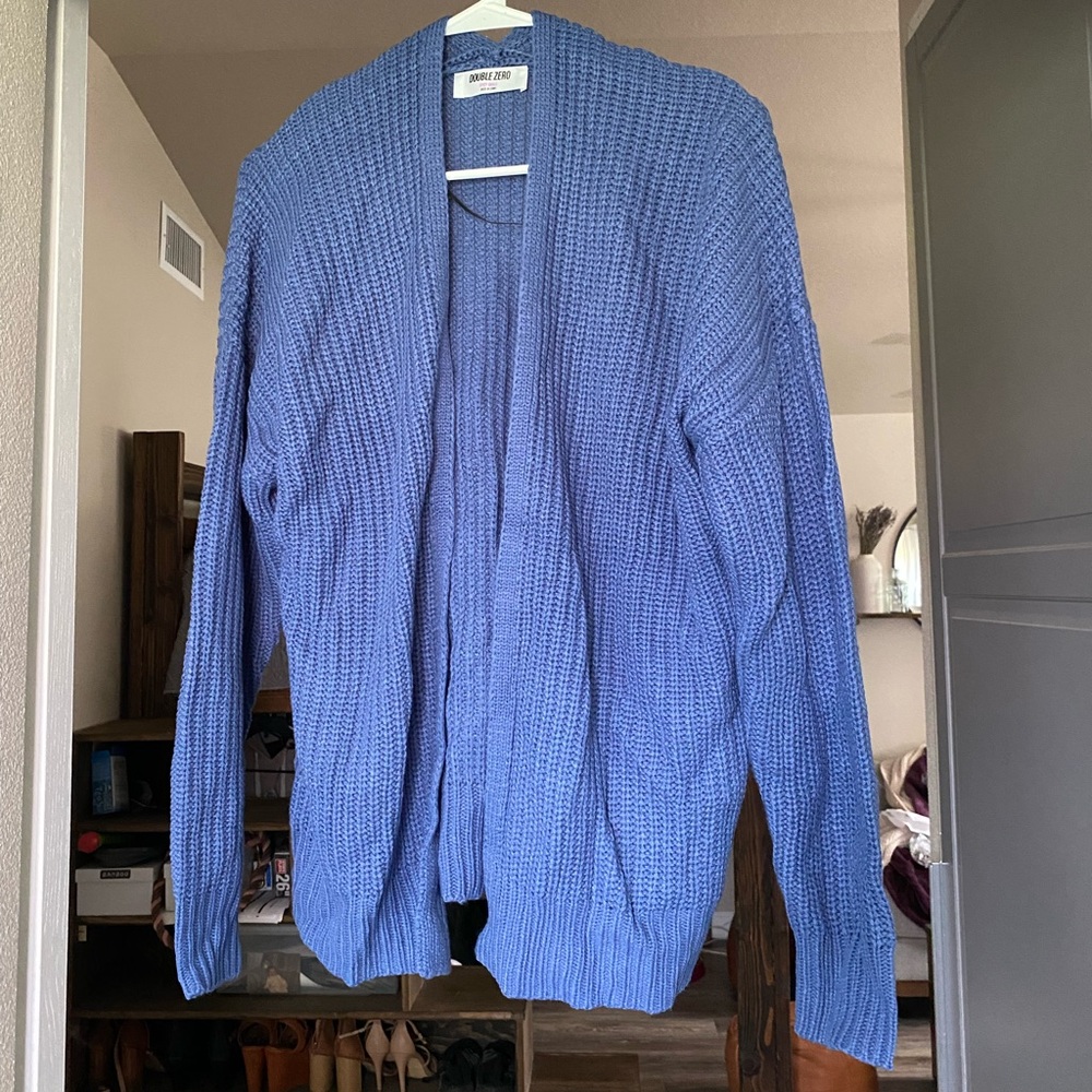 Blue cardigan
